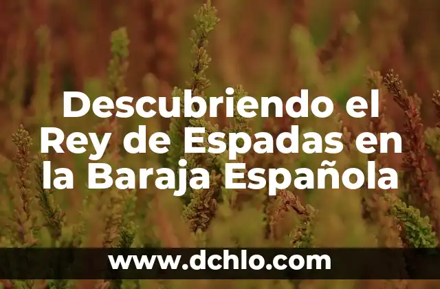 El Tres de Espadas en la Baraja Española: Un Enigma del Destino 6 Descubriendo el Rey de Espadas en la Baraja Española