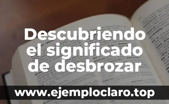 Descubriendo el significado de desbrozar