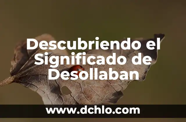 Sentido de 'Wendy Mayrin': Descubriendo su Legado en el Mundo del Bienestar 6 Descubriendo el Significado de Desollaban