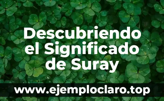 Descubriendo el Significado de Suray