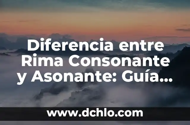 Diferencia entre Agua de Mineralización Débil y Muy Débil: ¿Cuál es la Mejor Opción? 4 Diferencia entre Rima Consonante y Asonante: Guía Completa