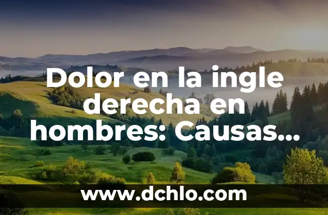 Dolor en el pecho parte derecha: causas, síntomas y tratamiento 7 Dolor en la ingle derecha en hombres: Causas, Síntomas y Tratamientos