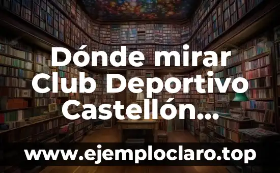 Dónde mirar Club Deportivo Castellón contra Deportivo La Coruña en vivo