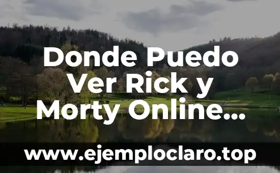 Donde Puedo Ver Rick y Morty Online Gratis y en Español