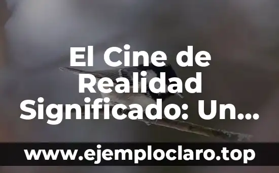 El Cine de Realidad Significado: Un Viaje al Corazón del Séptimo Arte