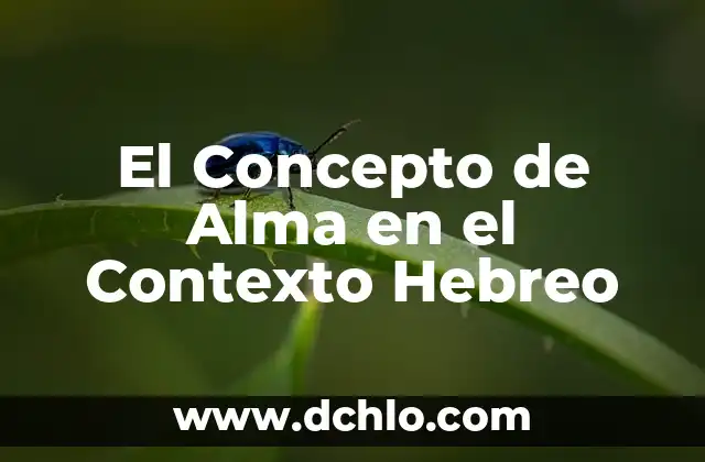 Flor de Lis y su Significado en el Contexto Adventista 5 El Concepto de Alma en el Contexto Hebreo