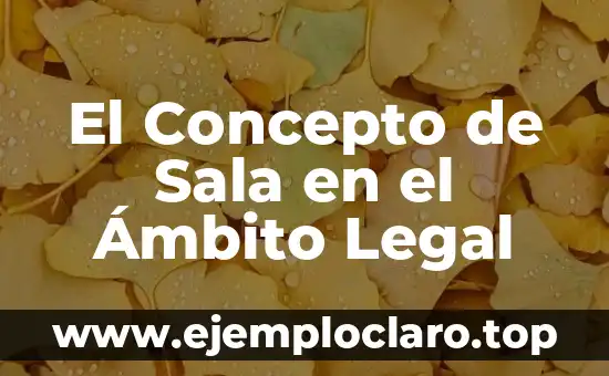 El Concepto de Sala en el Ámbito Legal