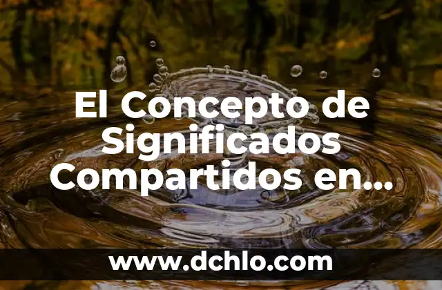 Zona de Uso Común Significado: Entendiendo los Espacios Compartidos 3 El Concepto de Significados Compartidos en Filosofía: Una Guía Completa