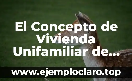 Tipos de Monografías: Significado y Concepto 8 El Concepto de Vivienda Unifamiliar de Tercer Orden