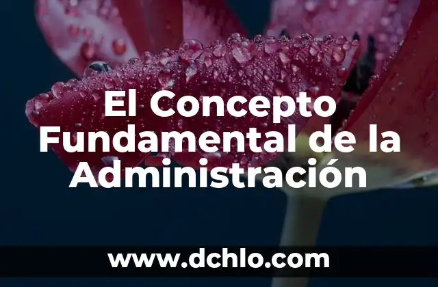La Abundancia: Un Concepto Integral de Prosperidad 8 El Concepto Fundamental de la Administración