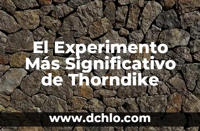 Instituciones Educativas de Arte Significativo 6 El Experimento Más Significativo de Thorndike