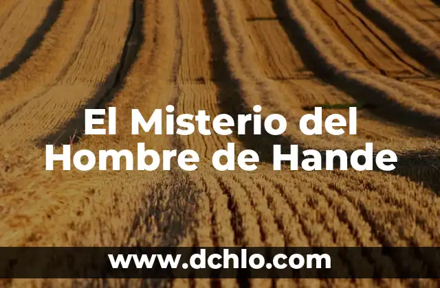 Descubriendo el Misterio del Glifo de Yaonahuac: Significado y Orígenes 5 El Misterio del Hombre de Hande