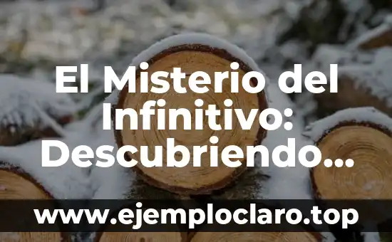Explorando el Infinitivo y lo Ínfimo 6 El Misterio del Infinitivo: Descubriendo su Significado en el Diccionario