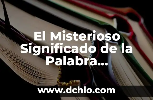 Metafísica: Significado de la Palabra 3 El Misterioso Significado de la Palabra ‘Merkurios’