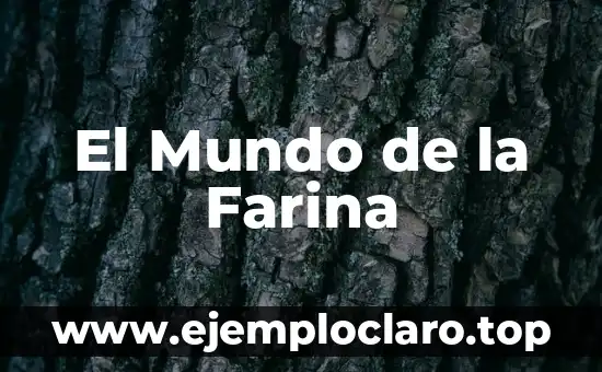 El Mundo del Sabor y lo Insípedo 3 El Mundo de la Farina