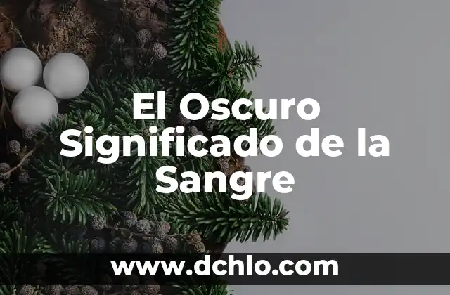 Significado Oscuro de la Ancla 6 El Oscuro Significado de la Sangre