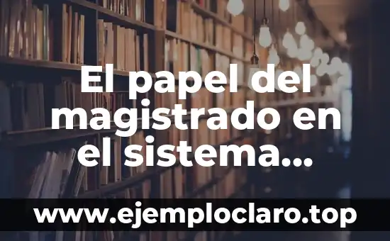 El papel del magistrado en el sistema judicial