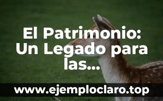 El Patrimonio: Un Legado para las Generaciones Futuras