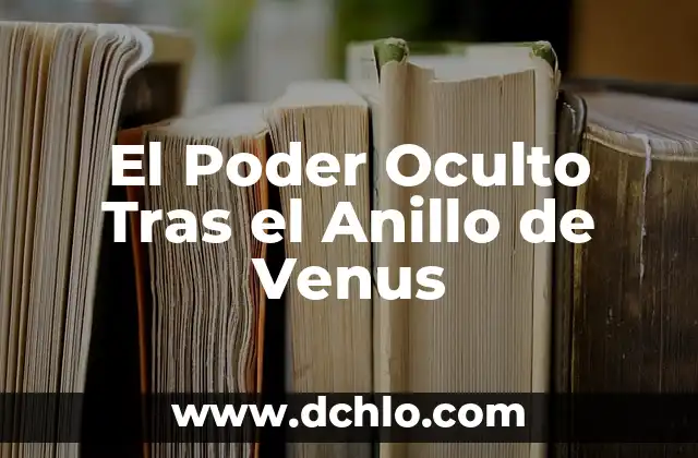 El Poder del Agua de Limón 5 El Poder Oculto Tras el Anillo de Venus