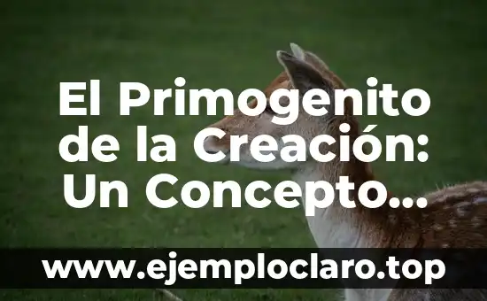 El significado profundo de un icono 6 El Primogenito de la Creación: Un Concepto Profundo