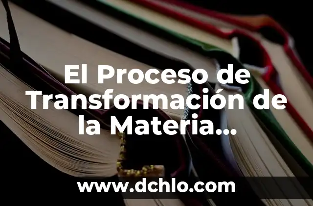 Fermentación: El Proceso Biológico Detrás de la Transformación 5 El Proceso de Transformación de la Materia Orgánica en el Tiempo