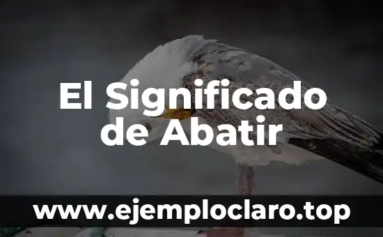 Significado y Definición de Pluralismo 7 El Significado de Abatir