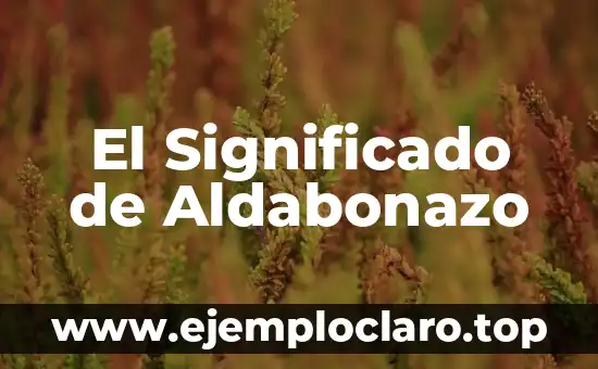 El Significado de Aldabonazo