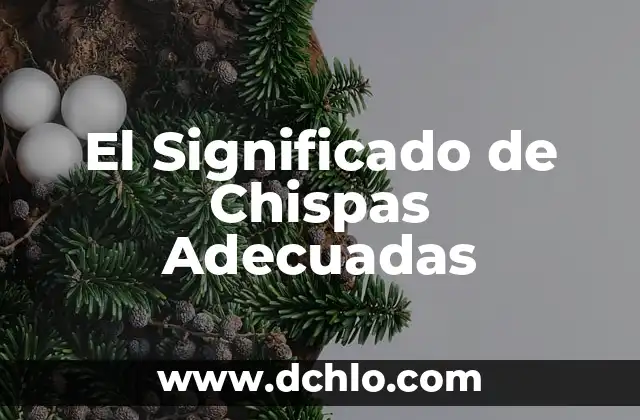 Introducción al Concepto de Chispas del Significado 5 El Significado de Chispas Adecuadas