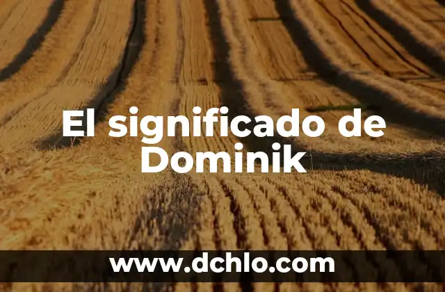 Significado Oscuro de la Ancla 7 El significado de Dominik