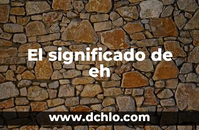 Significado Oscuro de la Ancla 4 El significado de eh