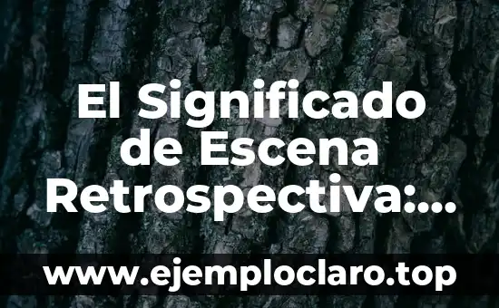 Como hacer una escena de celos 4 El Significado de Escena Retrospectiva: Guía Completa