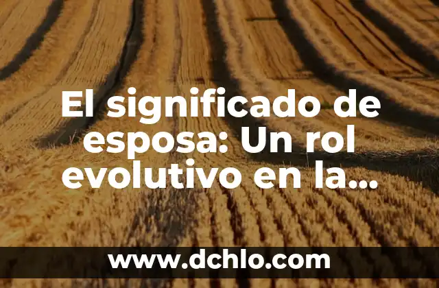 Significado de las Fuentes Primarias de Historia 7 El significado de esposa: Un rol evolutivo en la sociedad