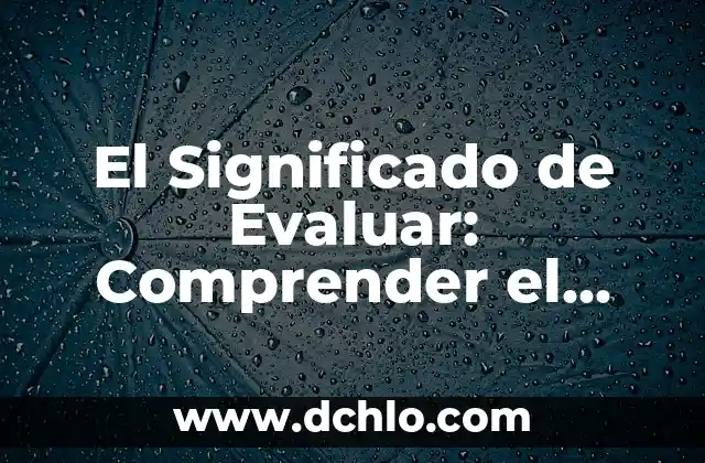 Cual Es el Significado de Eufórico 7 El Significado de Evaluar: Comprender el Valor de la Valoración