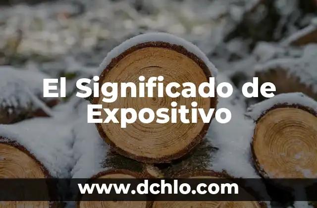 El significado y concepto de escriutinio 7 El Significado de Expositivo