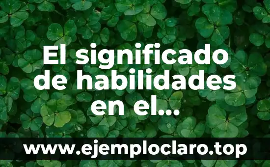 El significado de habilidades en el diccionario