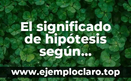 Significado y Sinónimo de Hipótesis: Guía Completa 3 El significado de hipótesis según Wikipedia