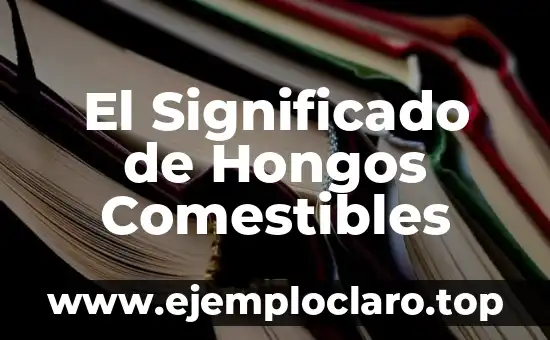 El Significado de Hongos Comestibles