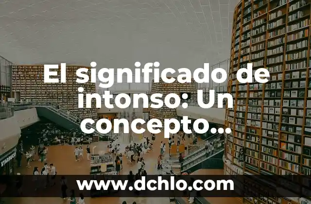 Cual Es El Significado de Intransigente 6 El significado de intonso: Un concepto completo y sin modificaciones
