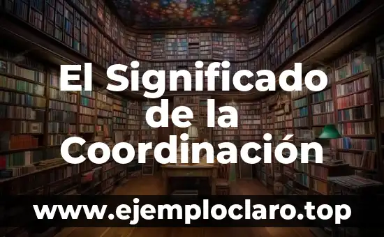 Concepto, definición y significado de coordinación 3 El Significado de la Coordinación
