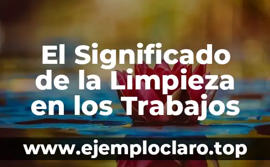 El Significado de la Limpieza en los Trabajos
