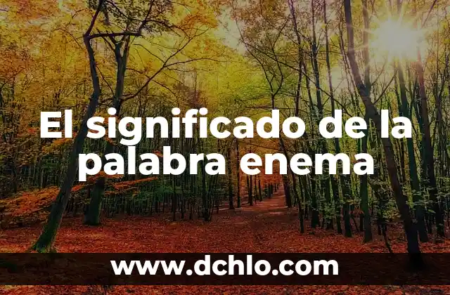 Significado Etimológico de Lógica Simbólica 6 El significado de la palabra enema