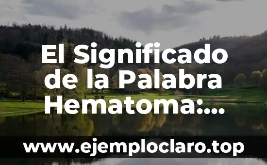 El significado de palabra frenética 6 El Significado de la Palabra Hematoma: Una Guía Detallada