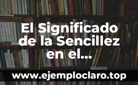 El Significado de la Sencillez en el Diccionario