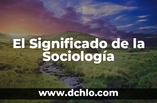 El Significado de Sospechas 7 El Significado de la Sociología
