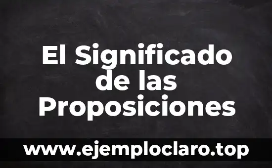 Teoría de la Sustentabilidad Significado 7 El Significado de las Proposiciones