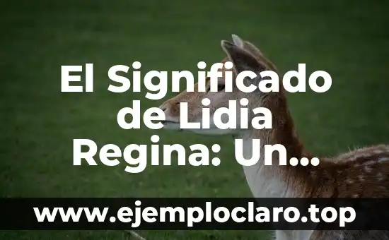 El Significado de la Libertad: Un Resumen Profundo 5 El Significado de Lidia Regina: Un Análisis Profundo