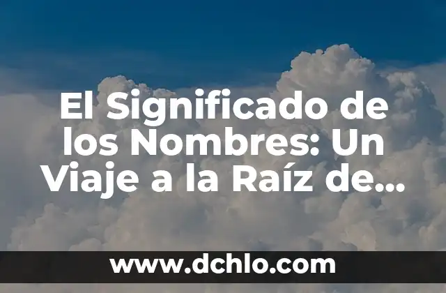 Significado de la Falta de Conciencia Electoral 8 El Significado de los Nombres: Un Viaje a la Raíz de las Palabras
