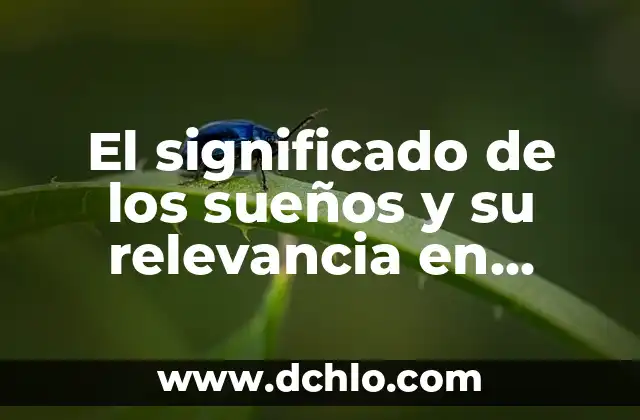 El Significado de la Sustantividad: Un Viaje a la Esencia de las Cosas 8 El significado de los sueños y su relevancia en nuestras vidas