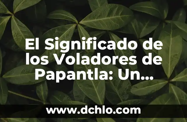 ¿Cuál Es El Significado De Lima? 8 El Significado de los Voladores de Papantla: Un Ritual Místico