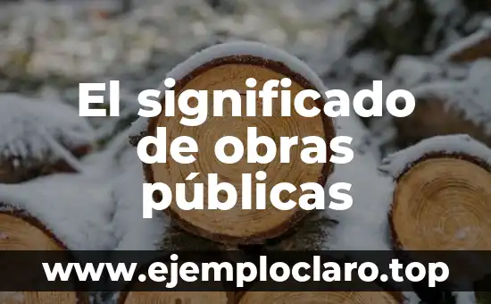 El significado del subcomité en el contexto de las obras públicas 4 El significado de obras públicas